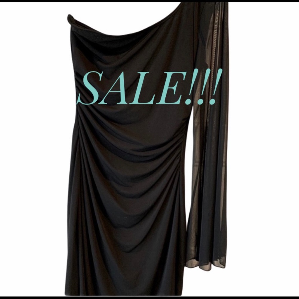 SALE! Brand new never worn one shoulder black dress